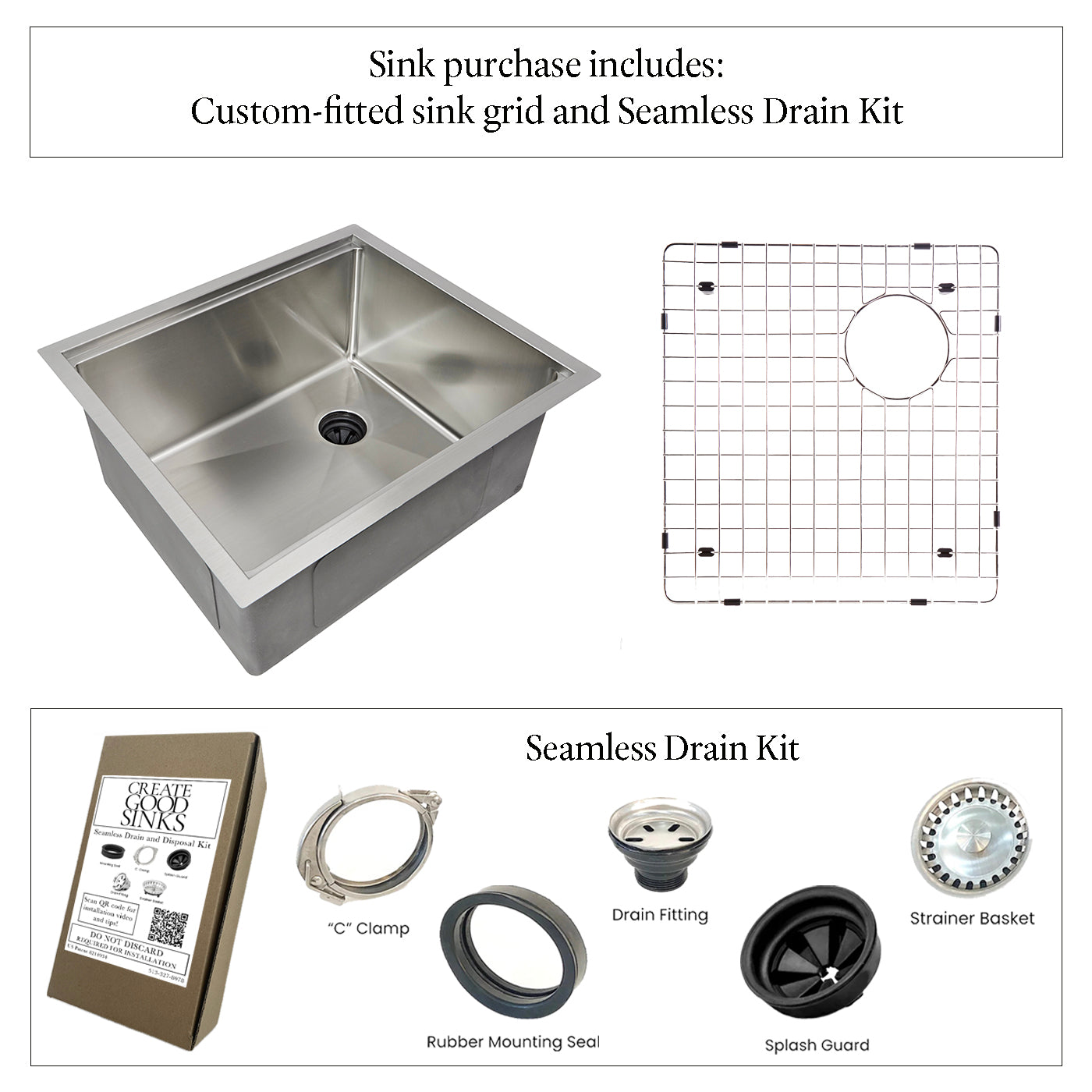 22" Workstation Prep Sink - Single Bowl - Offset Drain Right (5LS22R)