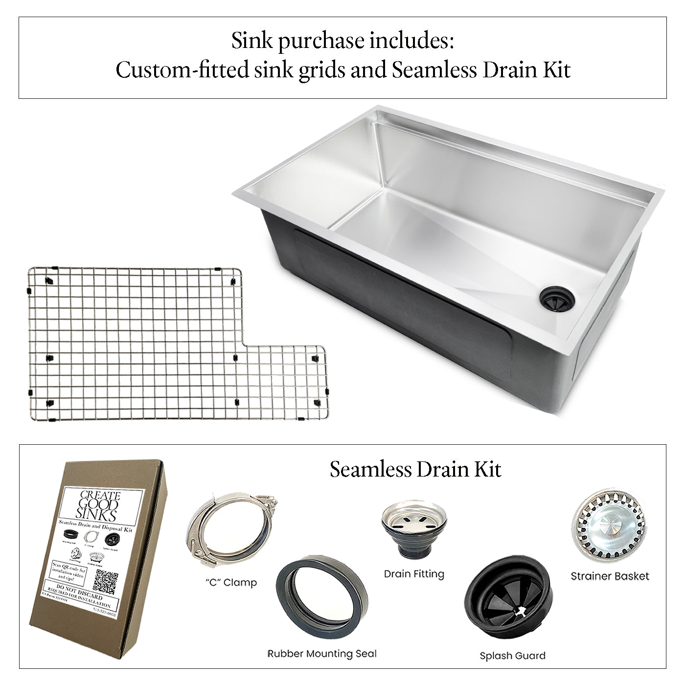 31" Workstation Kitchen Sink - Single Bowl - Offset Drain Right (5LS31R)