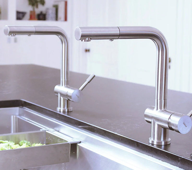 Ardell kitchen faucet in solid stainless steel by Create Good Sinks