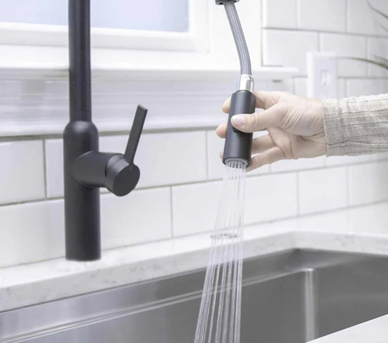 Claudette kitchen faucet spray flow mode