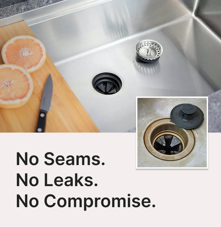 Create Good Sinks stainless steel undermount workstation kitchen sink with Seamless Centerpiece Drain and bamboo cutting board
