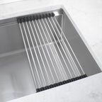 Stainless steel Bars that span an undermount kitchen sink