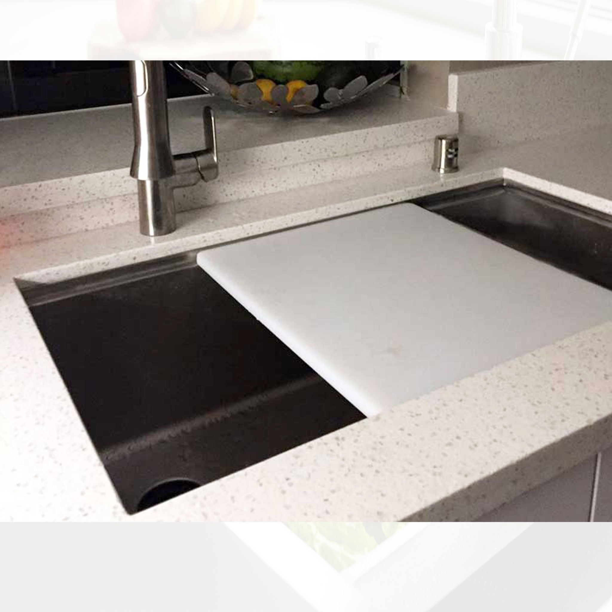 Workstation Sink Accessory - 15 Dishwasher Safe White Cutting Board  (LCB15w)