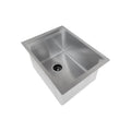 15-inch workstation bar sink with a single bowl, made of 16-gauge stainless steel. Ideal for bar or prep areas with an undermount installation.