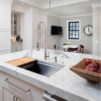 Large undermount kitchen sink with double ledge accessories in 37" single bowl kitchen sink