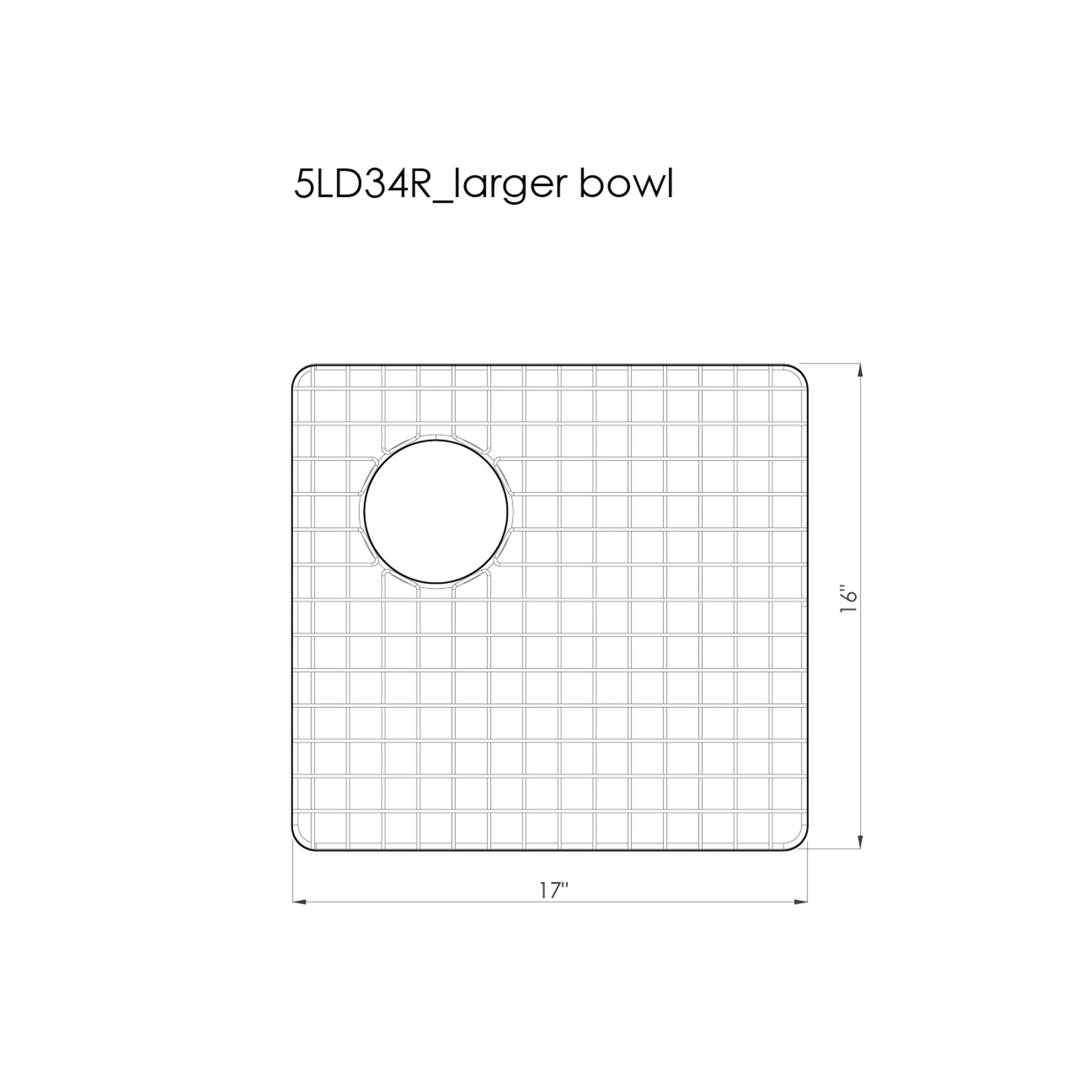 GRID - 34" large bowl - stainless steel sink grid