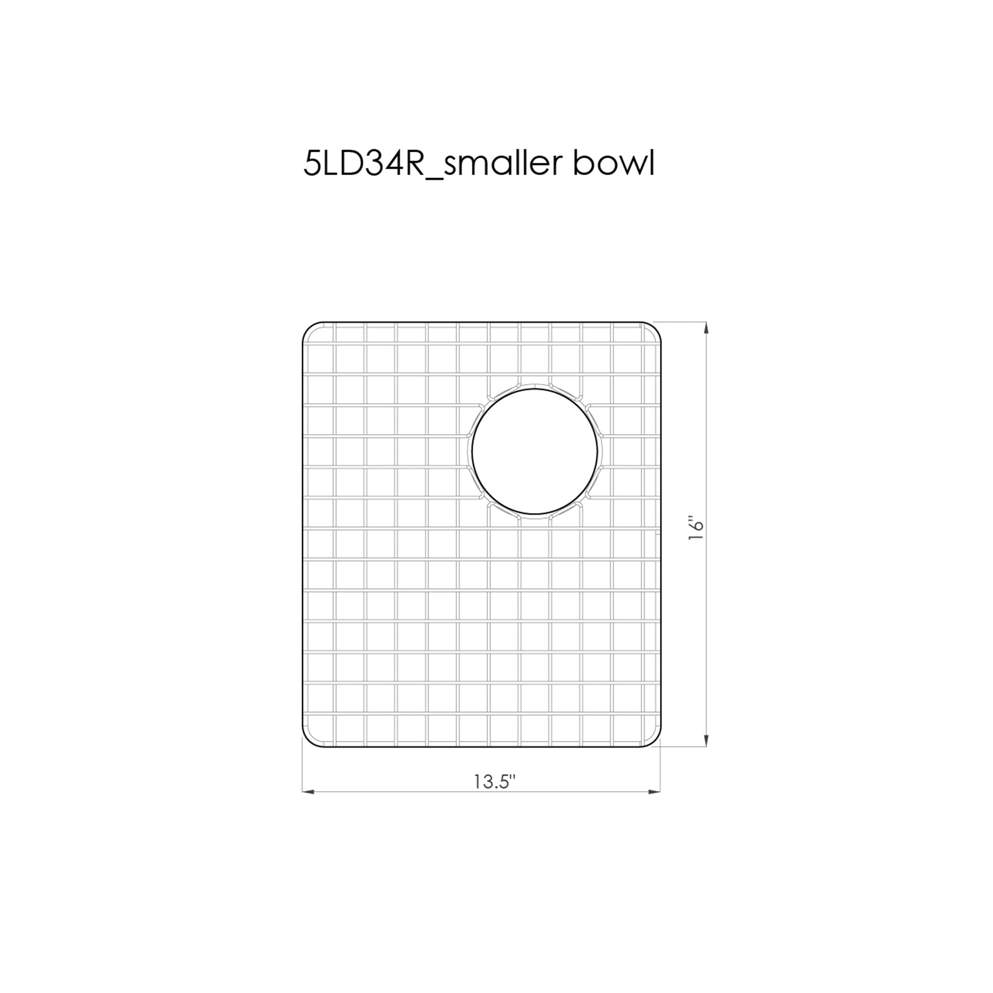 GRID - 34" small bowl - stainless steel sink grid