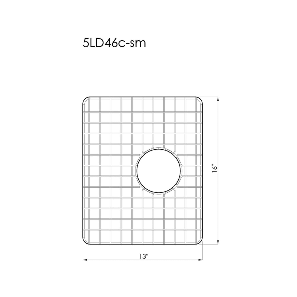 GRID - 46" double bowl - small bowl - stainless steel sink grid