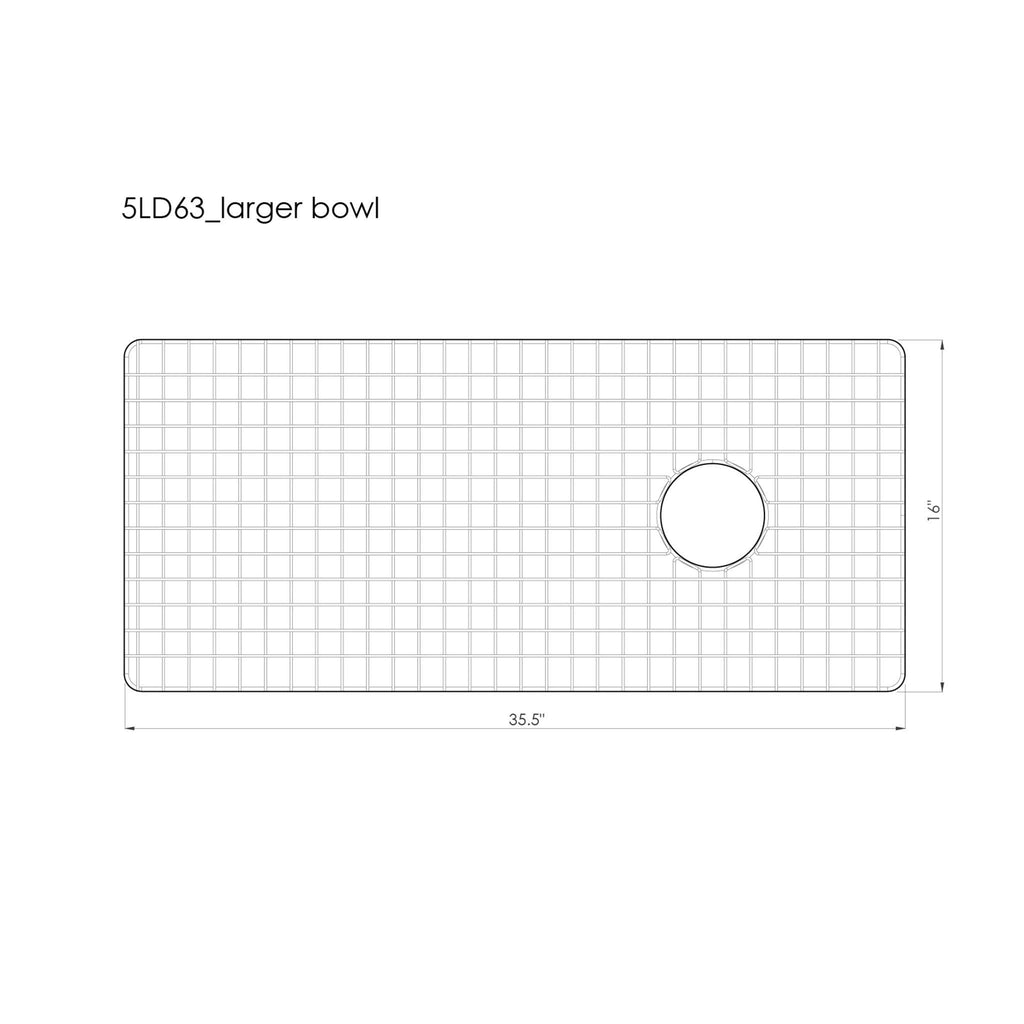 GRID - 63" large bowl - stainless steel sink grid