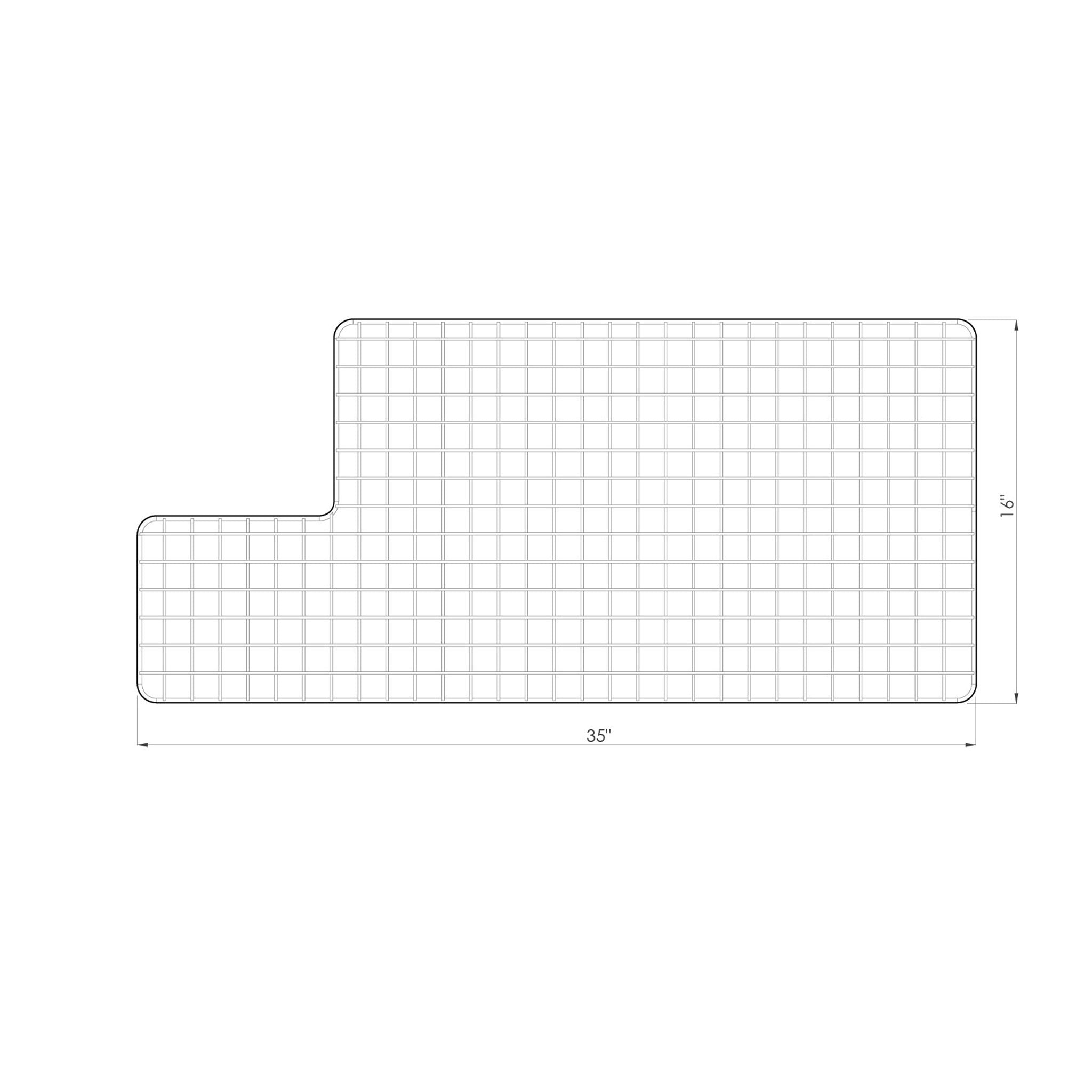 Products GRID - 74"double bowl sink grid - right bowl 