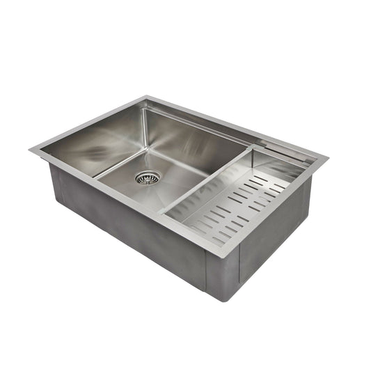 Stainless Steel Undermount Workstation Kitchen Sink, offset drain, Create Good Sinks, Seamless Drain Design, Single Bowl, Best Workstation Sink, Create Good Sinks,