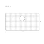 33" stainless steel sink grid - center drain