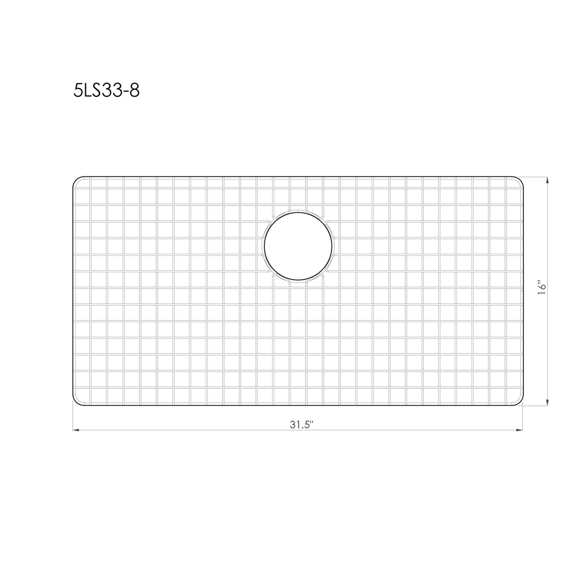 33" stainless steel sink grid - center drain