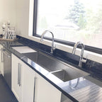 68" Dual Basin Workstation Drainboard Kitchen Sink From Create Good Sinks