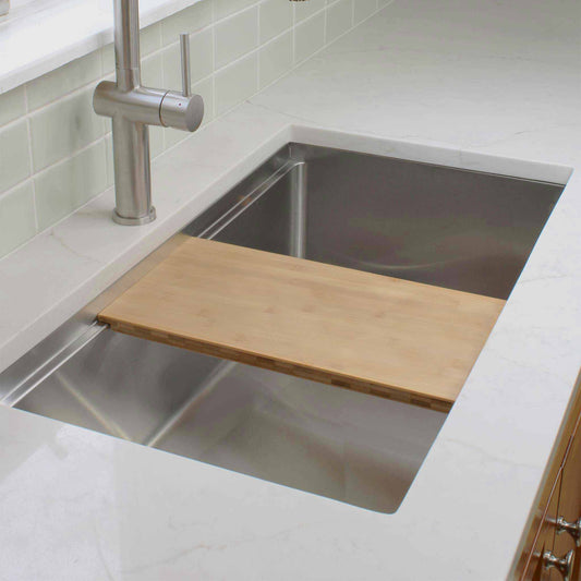 9 inch workstation sink bamboo cutting board accessory