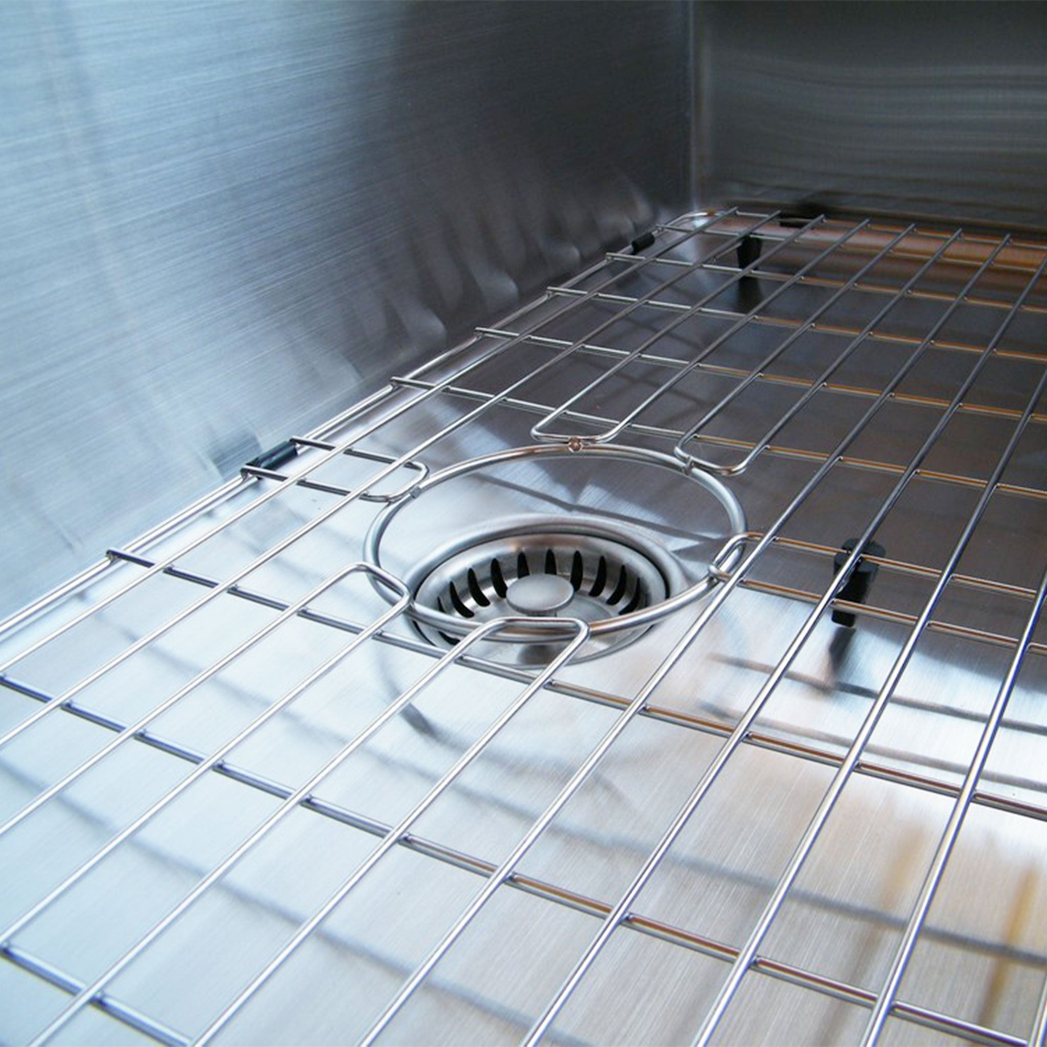 33" stainless steel sink grid - center drain