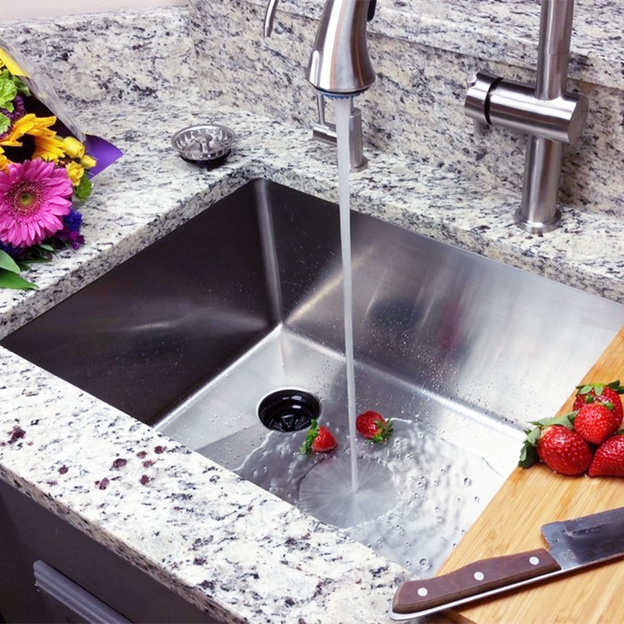 32 Left Offset Drain Sink - Single Bowl - (5S32L) - Create Good Sinks