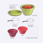 Seamless drain workstation sink with cutting board and silicone colander in Carrot Orange from Create Good Sinks
