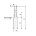 Stainless steel Snozzle Liquid Dish Soap Dispenser for kitchen sink