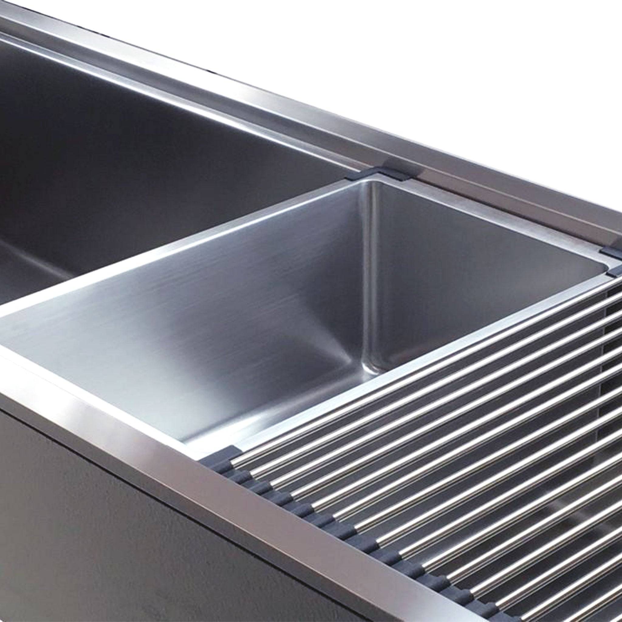 Stainless steel Beverage Tub Accessory for 10 inch deep Workstation Sink from Create Good Sinks