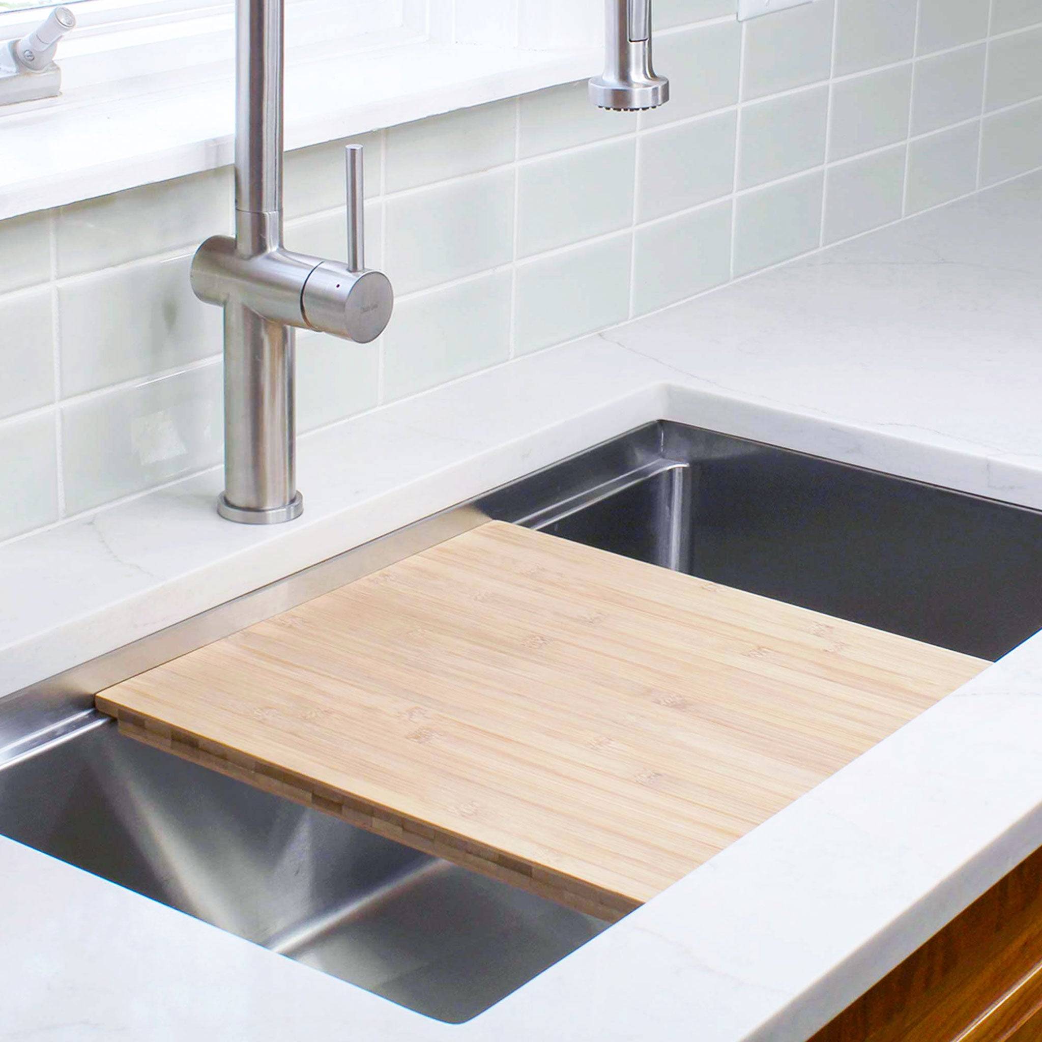 Workstation Sink Accessory - 15" Bamboo Cutting Board