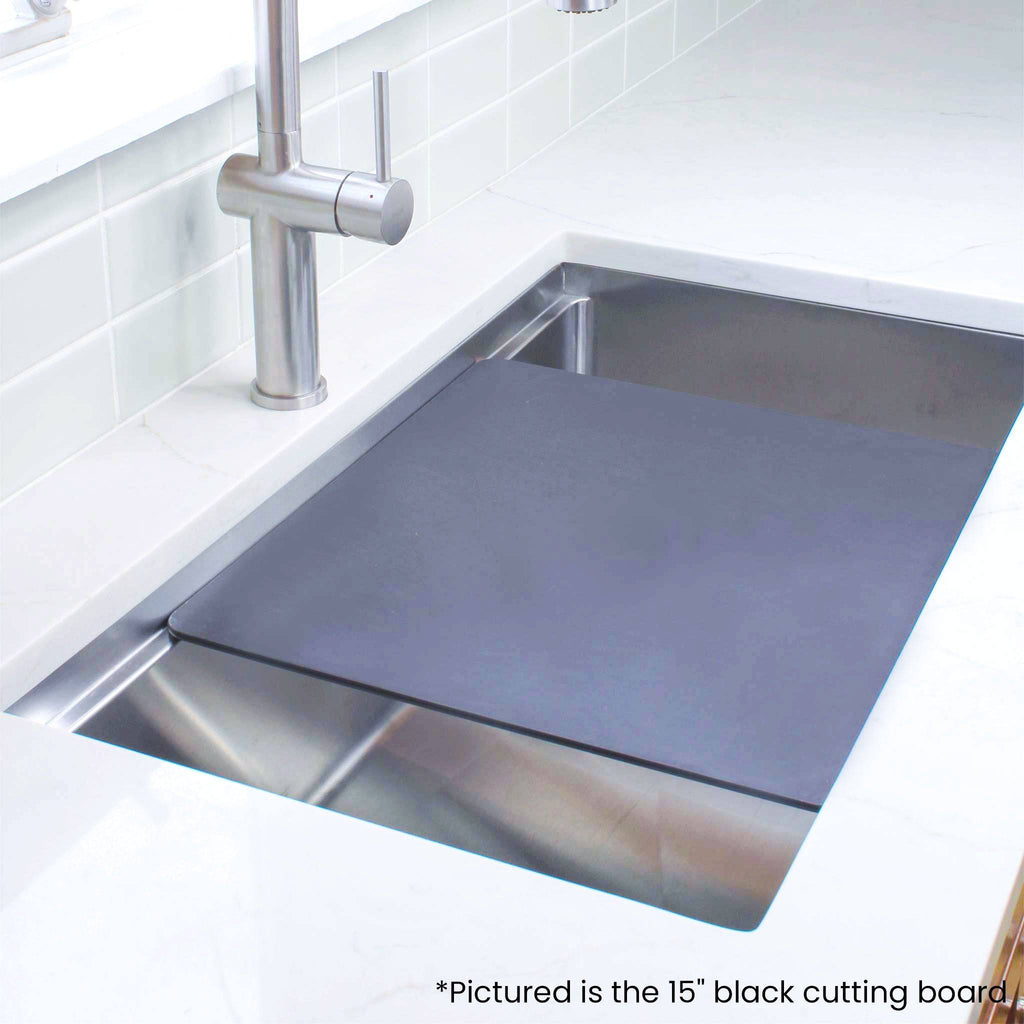 18", Dishwasher Safe, Black Cutting board for a Workstation Sinks from Create Good Sinks